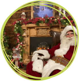 Santa sat by his fireplace ready to zoom with children and families across the south west